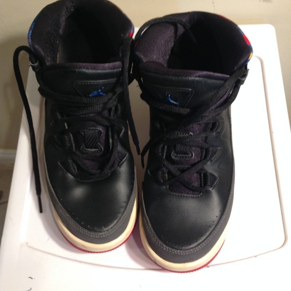 Jordan Flight Origin Men's Size 7 Black Red Blue High Top Basketball Shoes